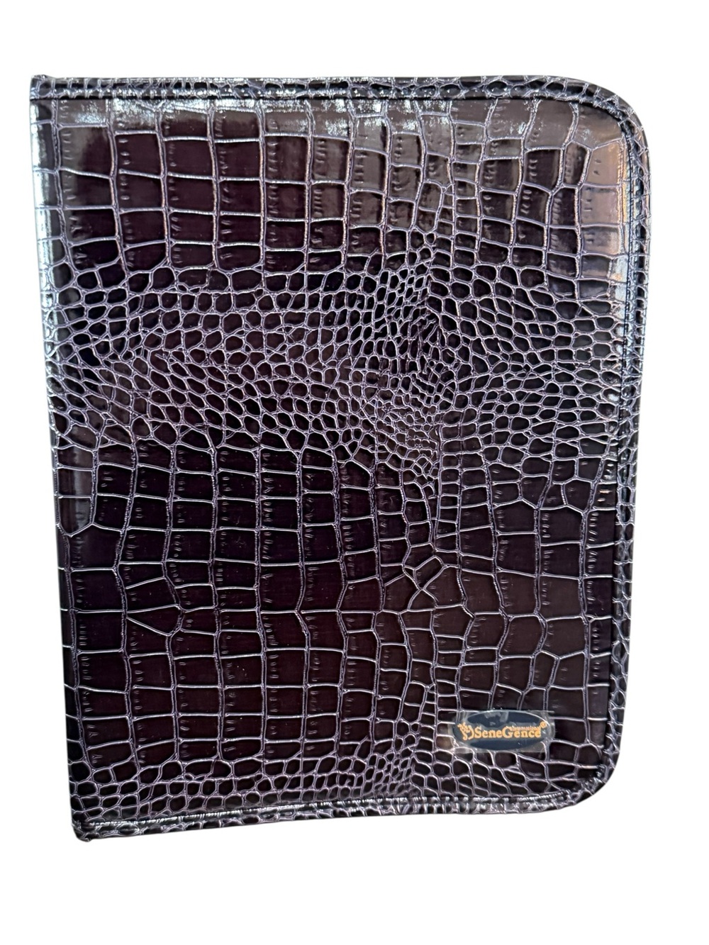 SeneGence Croc Embossed Zip Binder Makeup Organizer Portfolio